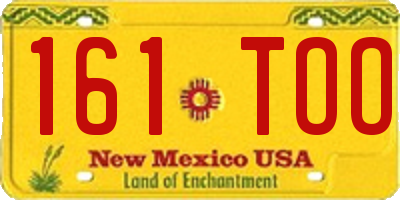 NM license plate 161TOO