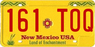 NM license plate 161TOQ