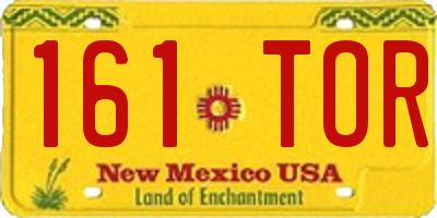 NM license plate 161TOR