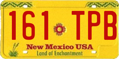 NM license plate 161TPB