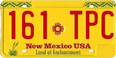NM license plate 161TPC