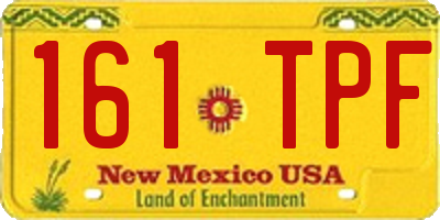 NM license plate 161TPF