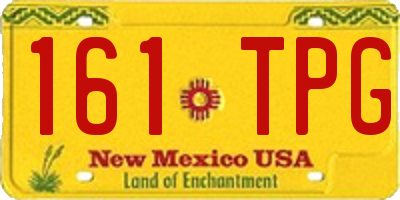 NM license plate 161TPG