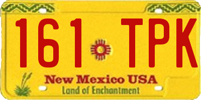 NM license plate 161TPK