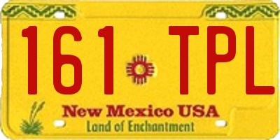 NM license plate 161TPL