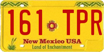 NM license plate 161TPR