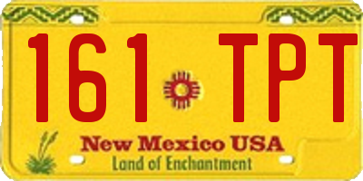 NM license plate 161TPT