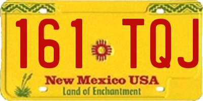 NM license plate 161TQJ