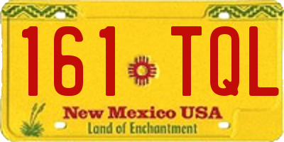 NM license plate 161TQL