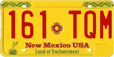 NM license plate 161TQM