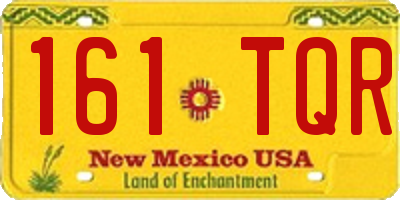 NM license plate 161TQR