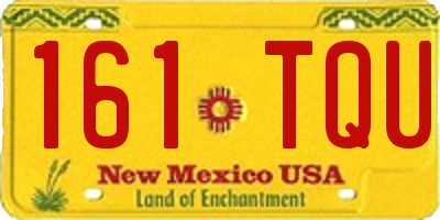 NM license plate 161TQU