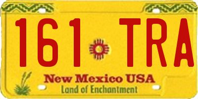 NM license plate 161TRA