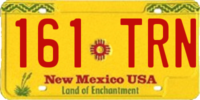 NM license plate 161TRN