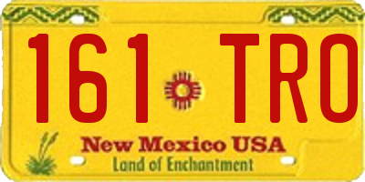 NM license plate 161TRO