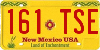 NM license plate 161TSE