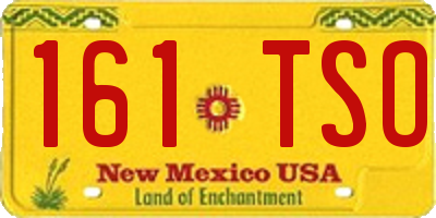 NM license plate 161TSO