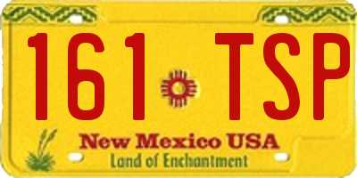 NM license plate 161TSP