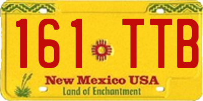 NM license plate 161TTB