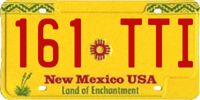 NM license plate 161TTI