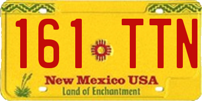 NM license plate 161TTN