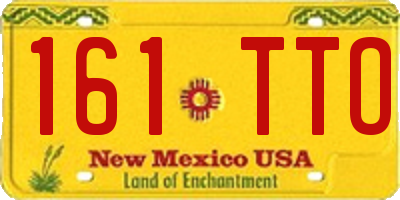 NM license plate 161TTO