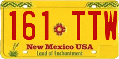 NM license plate 161TTW