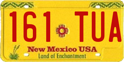 NM license plate 161TUA