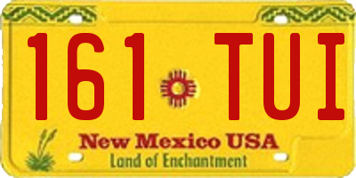 NM license plate 161TUI
