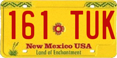NM license plate 161TUK