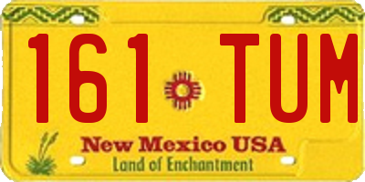 NM license plate 161TUM