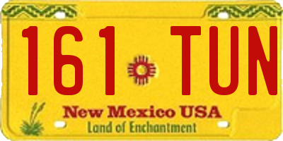 NM license plate 161TUN