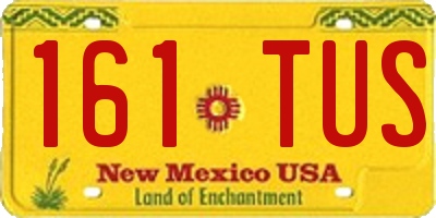NM license plate 161TUS