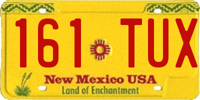 NM license plate 161TUX