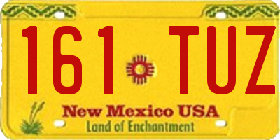 NM license plate 161TUZ