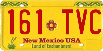 NM license plate 161TVC