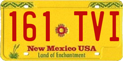 NM license plate 161TVI