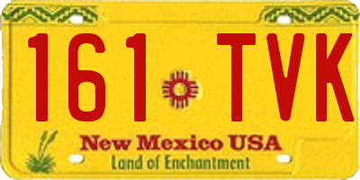 NM license plate 161TVK