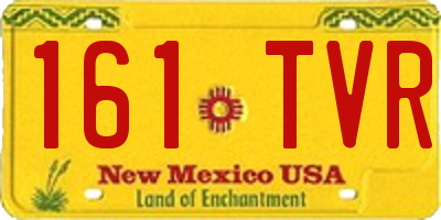 NM license plate 161TVR