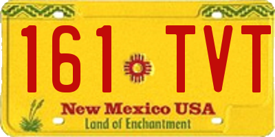 NM license plate 161TVT