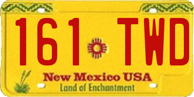 NM license plate 161TWD
