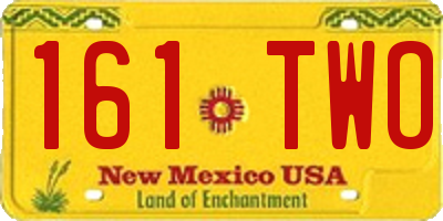 NM license plate 161TWO
