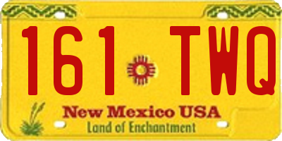 NM license plate 161TWQ