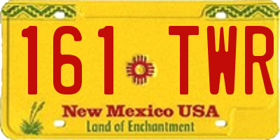 NM license plate 161TWR