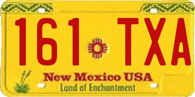 NM license plate 161TXA