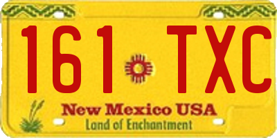NM license plate 161TXC