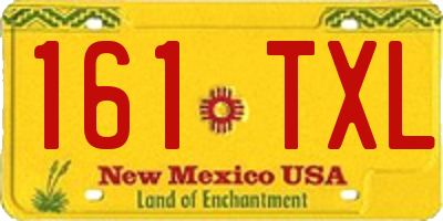 NM license plate 161TXL