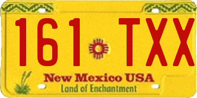 NM license plate 161TXX