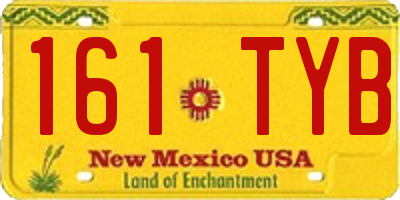 NM license plate 161TYB