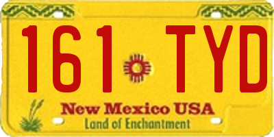 NM license plate 161TYD